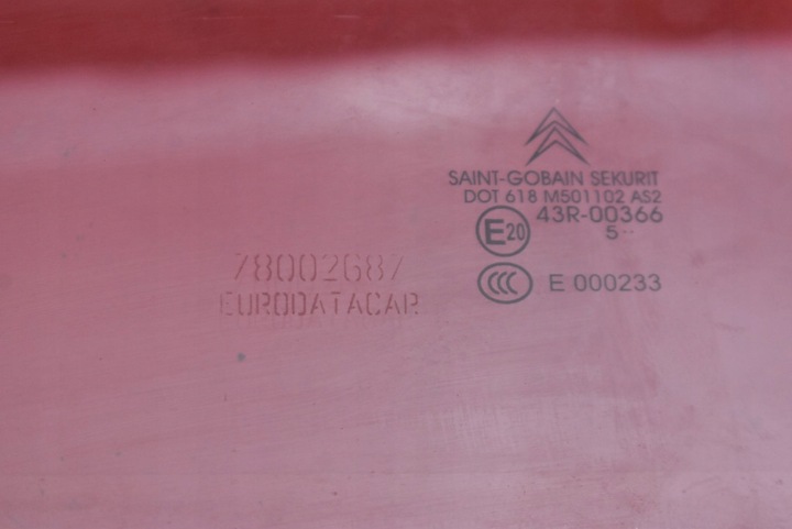 фото №4, Скло бокова права зад задня 43r00366 citroen c6 1 i 04-12