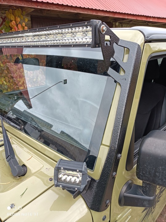 фото №8, Кріплення do планки led 52" + нижня кронштейни лампа jeep wrangler jk rtech