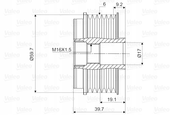 фото №11, Valeo 588021 генератор - сцепление jednokierunkowe