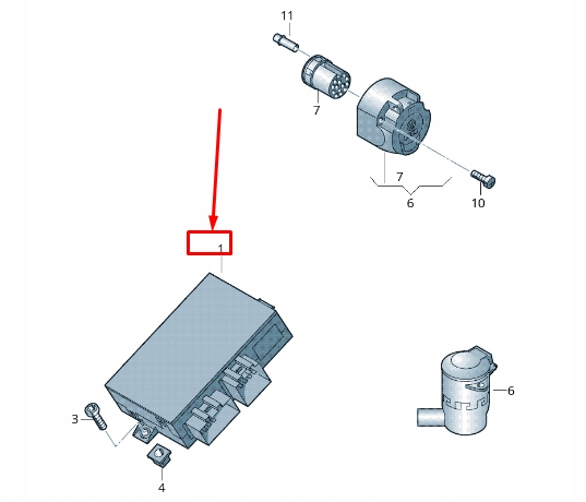 фото №1, Vw sharan 7n trailer detection контроль unit 7n0907383a