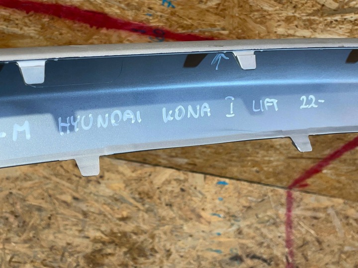фото №15, Hyundai kona i 1 вісь рестайлінг 20-23 спойлер молдинг накладка бампера перед