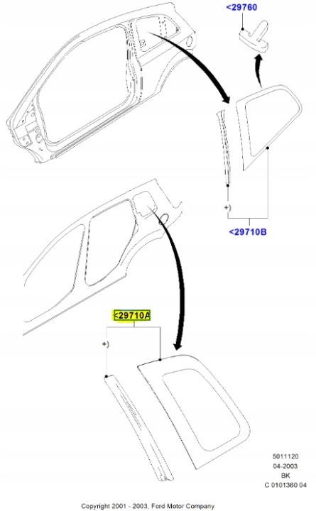 фото №7, Стекло - окно задний. запчасти транспортного средства ford fiesta 01-08 / fusion 01-12 1522486