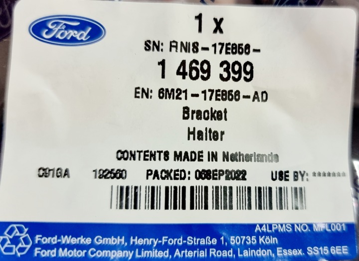 фото №13, Кронштейн   бампера праве перед ford galaxy mk3 2006-10