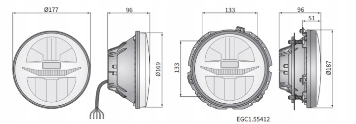 фото №7, Фары главные led jeep wrangler jk wesem 7" 2 штуки гомологация e20