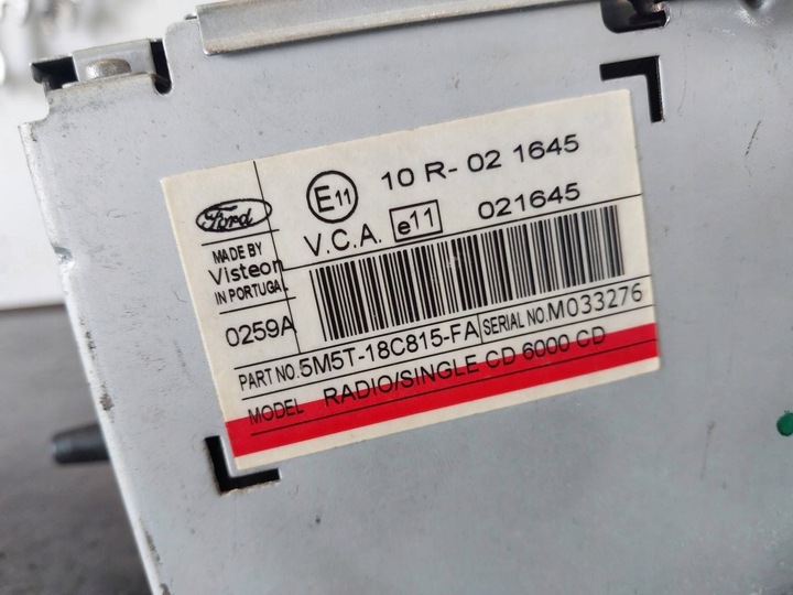 фото №9, Радіопрогравач 6000 cd ford focus 5m5t-18c815-fa