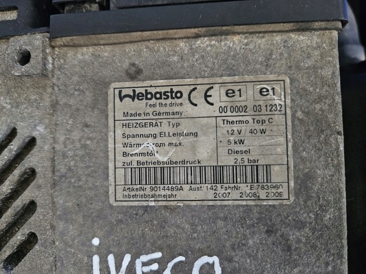 фото №6, Отопление стояночный вебасто iveco daily iii 3.0 hpi