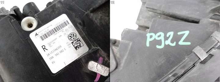 фото №12, Vw tiguan ii 2 5nb 15-20 лампа полный led правая перед европа 082c