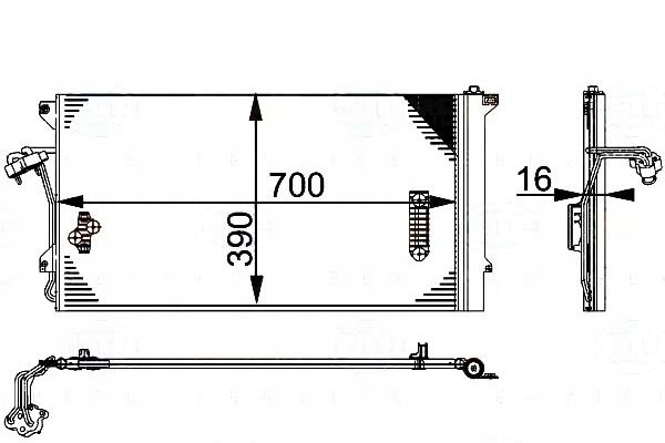 фото №1, Behr-hella конденсатор behr hella 7l0820411g 4l02604