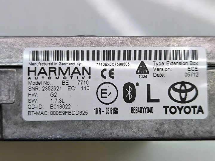 фото №6, Toyota prius+ zvw40 2016 модуль / блок керування gps