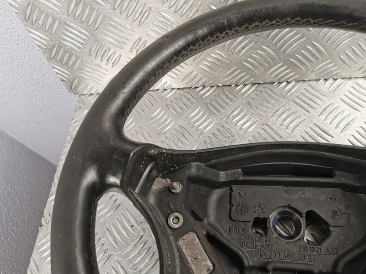 фото №16, Mercedes c клас w203 кермо чорна шкіра подушка безпеки подушка a2034600903