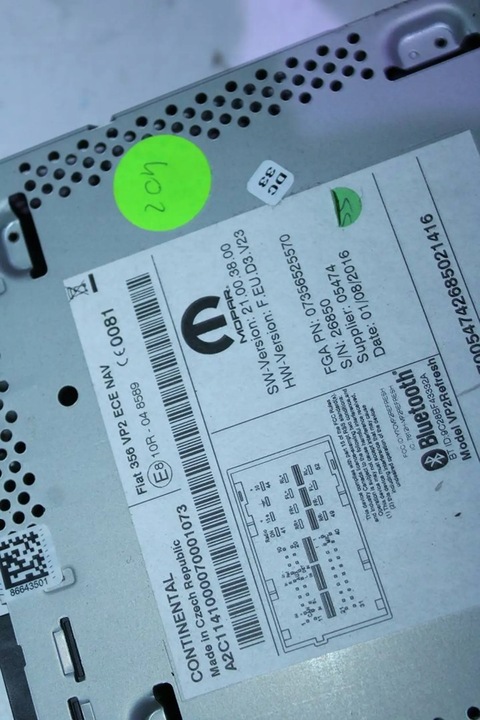 фото №3, Радіо радіопрогравач навігація fiat tipo ii fiat 356 vp2 ece nav