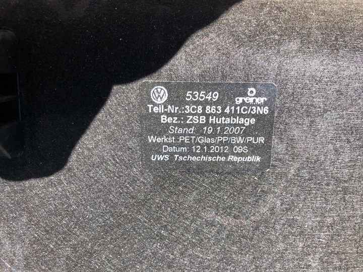 фото №6, Vw passat cc полиця багажника зад 3c8863411c