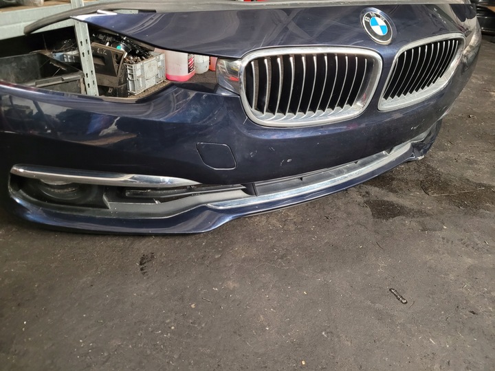 фото №6, Bmw f30 f31 бампер переднее люкс рестайлинг a89 imperialblau wstawki хром