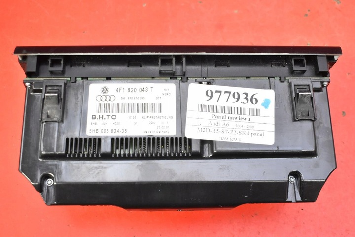 фото №5, Панель керування повітропровід клімат 4f1820043t audi a6 c6 04-08