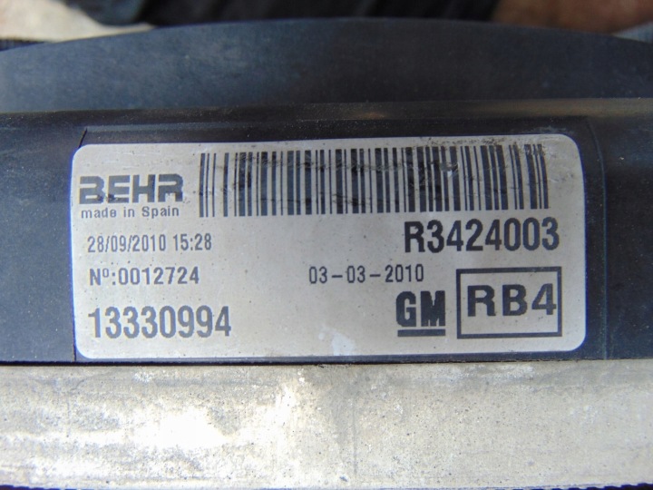 фото №15, Комплект радиатор opel meriva b 1.4 b 13330994