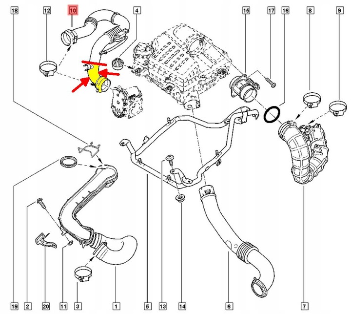 фото №3, Nissan primastar 2.0 dci шланг труба шланг turbo інтеркулер набір napr.
