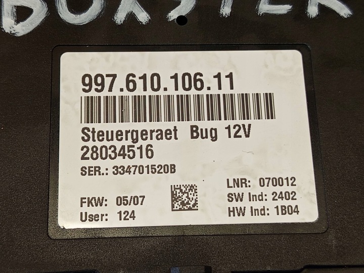 фото №13, Блок керування  модуль лампа bcm porsche boxster cayman 987 99761010611