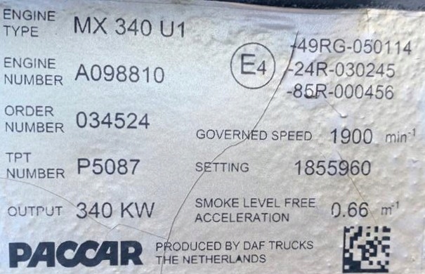 фото №6, Комплектний двигун daf xf cf 105 mx340 u1 євро 5