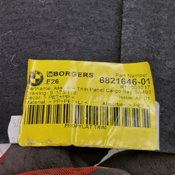 фото №10, Bmw x4 f26 g01 боковина кришка ніша багажника ліва + права 6821646 7337587