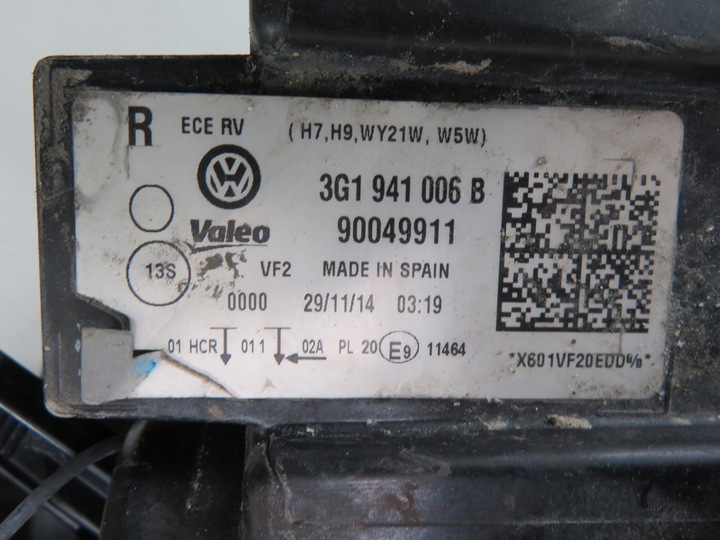 фото №2, Лампа правая передняя vw passat b8 3g2 3g1941006b