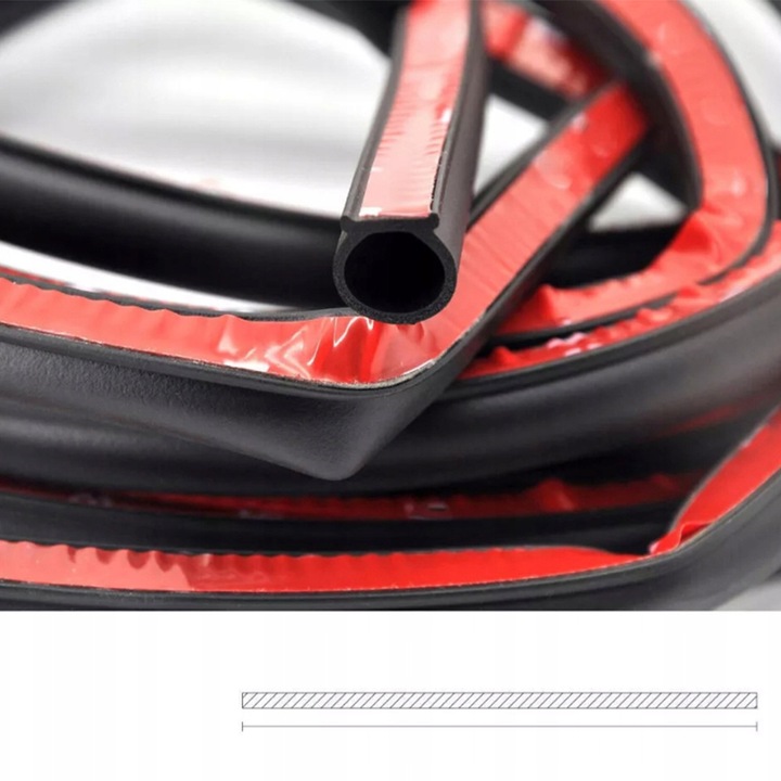 фото №12, Лента уплотнительная прокладка d do дверь автомобиль шумопоглощающая гибкая 5m