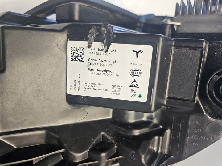 фото №14, Лампа полный led tesla модель 3 рестайлинг / модель y 2023- правые правые перед eu