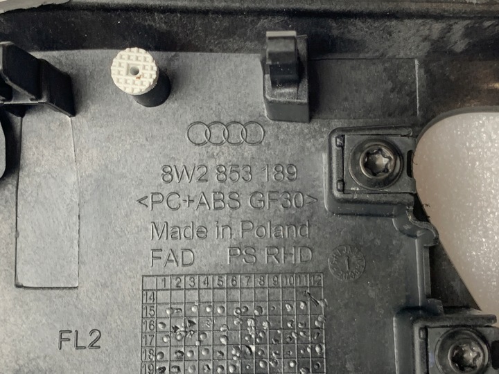 фото №14, Audi 8w dekor планка панели консоли дверь набор 8w2853189 8w2853190 ur3 uk