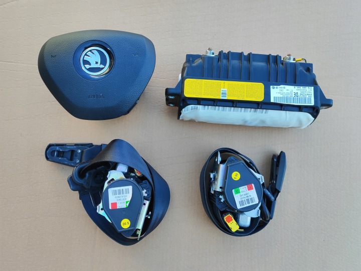 фото №13, Skoda superb ii рестайлінг 2014r air bag водія пасажира ремені 3t0880201g