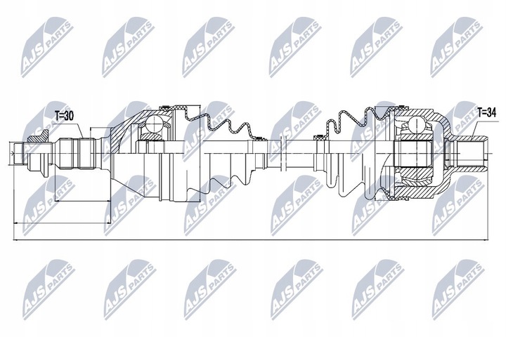 фото №2, Npw-pl-032 nty полуось приводная opel insignia 1.6t