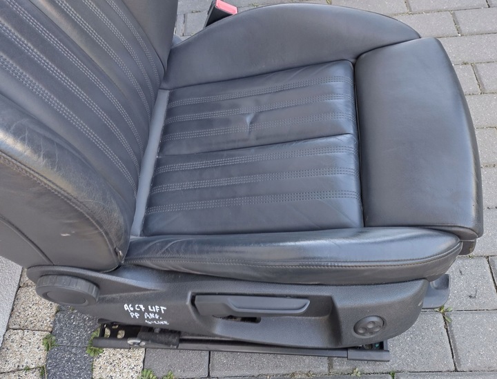 фото №6, Audi a6 s6 c7 4g рестайлінг 15-18 s-line сидіння правий переднє чорна шкіра uk