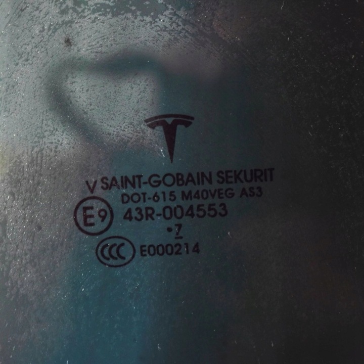 фото №6, Tesla модель x 2017 левая сторона стекло дверь задних
