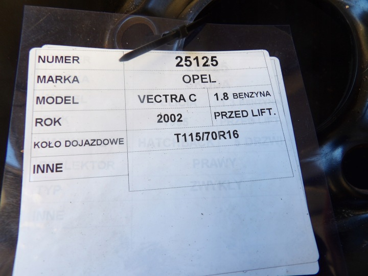 фото №10, Opel vectra c koł докатка 16" 2160115 4.00btx16h2 et41