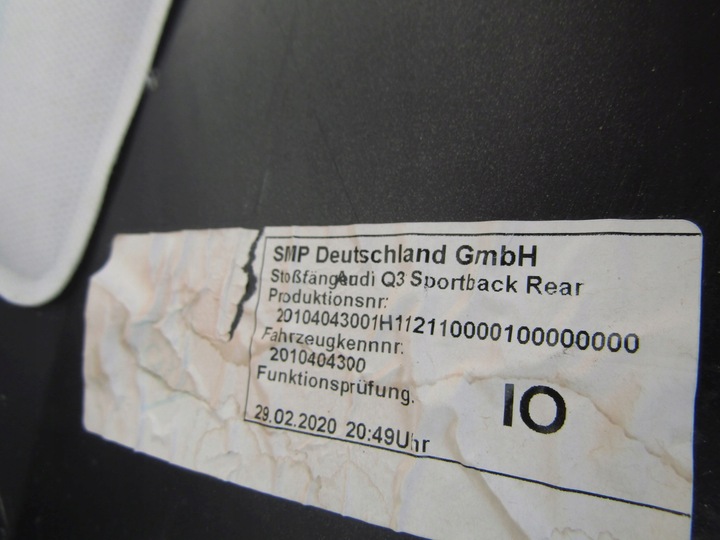 фото №9, Бампер audi q3 83f 19- sportback зад s-line