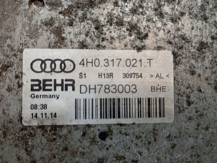 фото №6, Audi rs7 a7 4g8 двигатель oil охладитель 4h0317021t радиатор