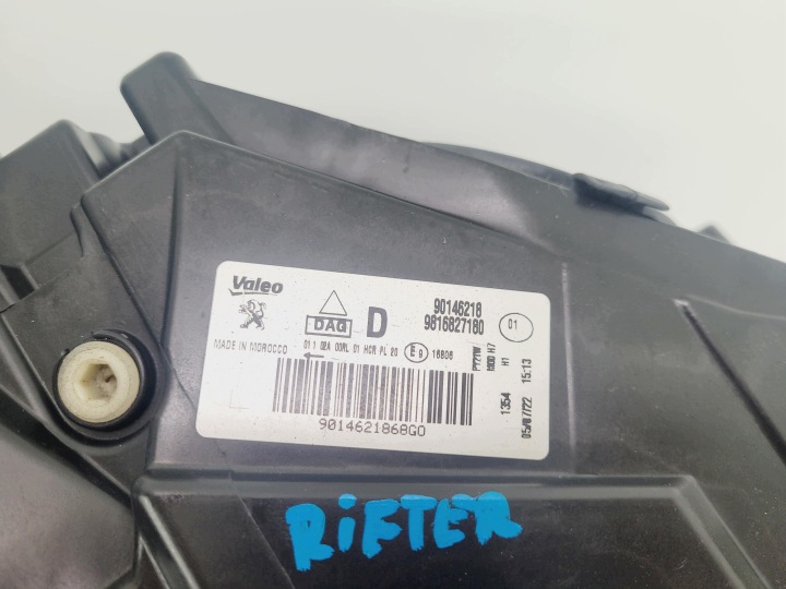 фото №10, Фара правое перед led линза peugeot rifter 2018- 9816827180, #15575