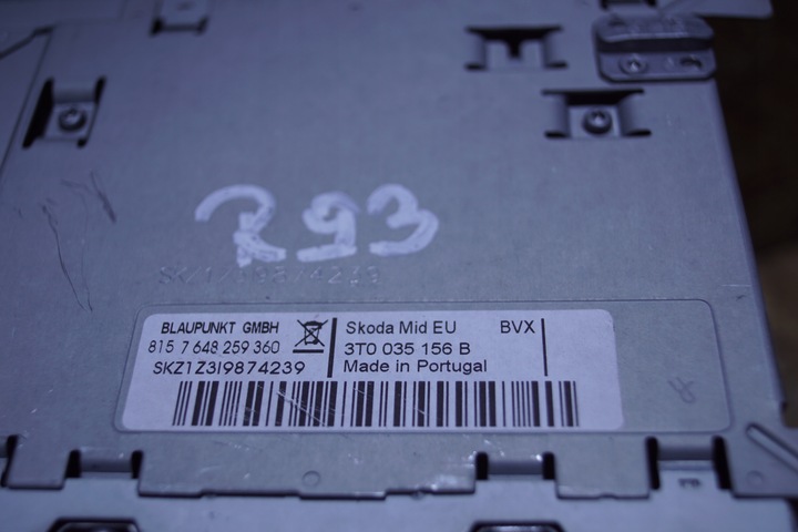 фото №5, Skoda superb ii радиоплеер cd 3t0035156b