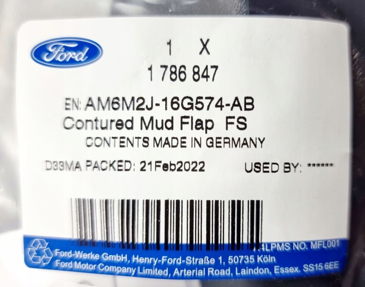 фото №12, Брызговик перед ford s-max mk1 galaxy mk3
