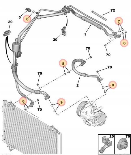 фото №5, Прокладка кондиціонера citroen- peugeot 407. 607