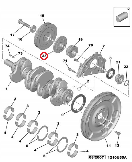 фото №4, Ступица колёса вала peugeot citroen 2.0 hdi 06- оригинал