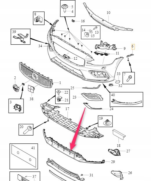 фото №1, Volvo оригінальний номер 31455656 решітка бампера передньої