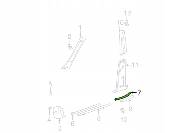 фото №12, Планка порогова лівий зад toyota rav4 оригінальний номер 67918-42030-b0