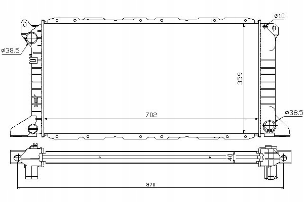 фото №10, Радиатор основний  ford transit 2.5 di ebl. eds. esl