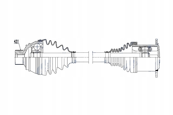 фото №11, Піввісь привідна audi a4 07- a5 07- передня l/p nty