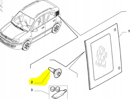 фото №7, Кліпса кріплення скла бічної fiat panda oem номер 46436251