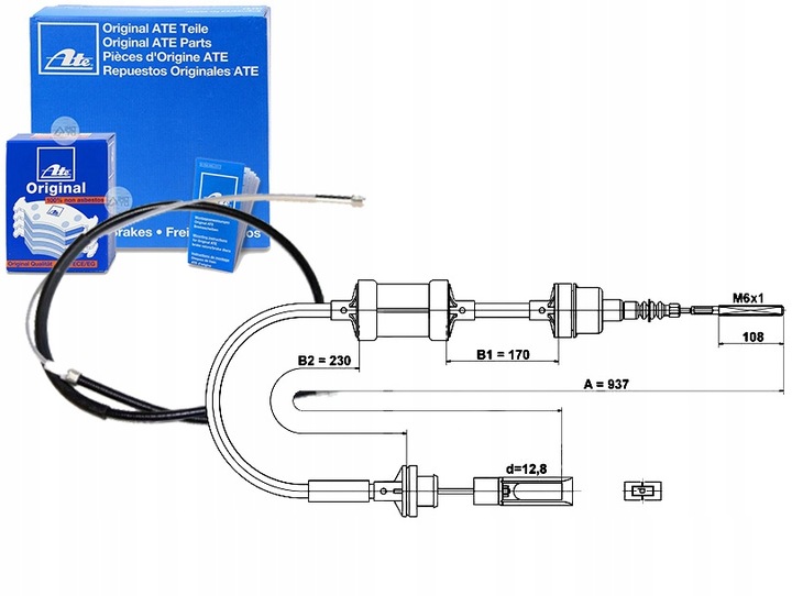 фото №1, Ate 24.3728-0523.2 cięgło, управление сцепление
