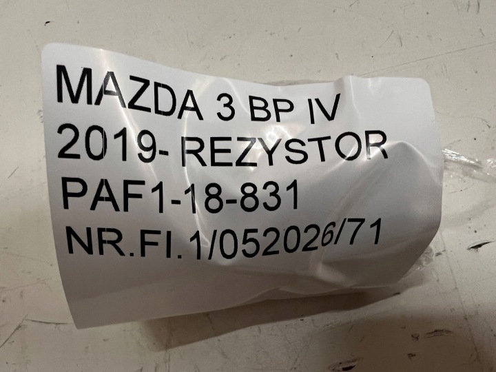 фото №8, Резистор вентилятор резистор mazda 3 iv bp 2019- paf118831