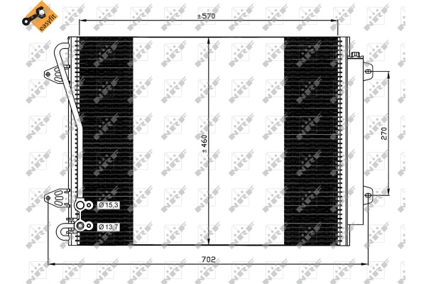 фото №1, Конденсатор кондиціонера vw passat 1,4-3,2fsi/tsi 05-