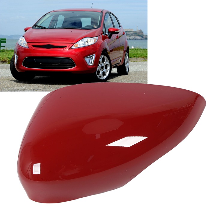 фото №15, Накладки корпуси дзеркал ford fiesta 2008–2017 червона лівий 1594546