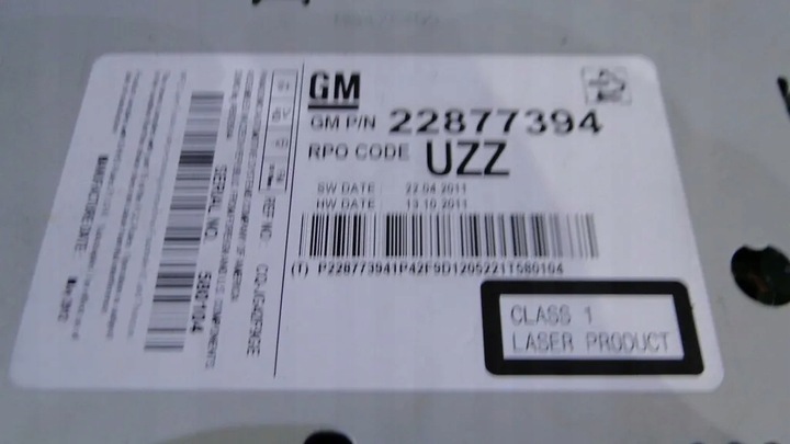 фото №3, Радио cd 22877394 дисплей zafira c