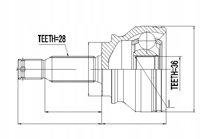 фото №2, Шарнір зовнішній dodge caliber 06- /дизель/